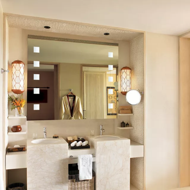 Espejo grande de iluminación led con apagador touch moderno, elegante ideal para baño Casa Renueva, Casa Blanca