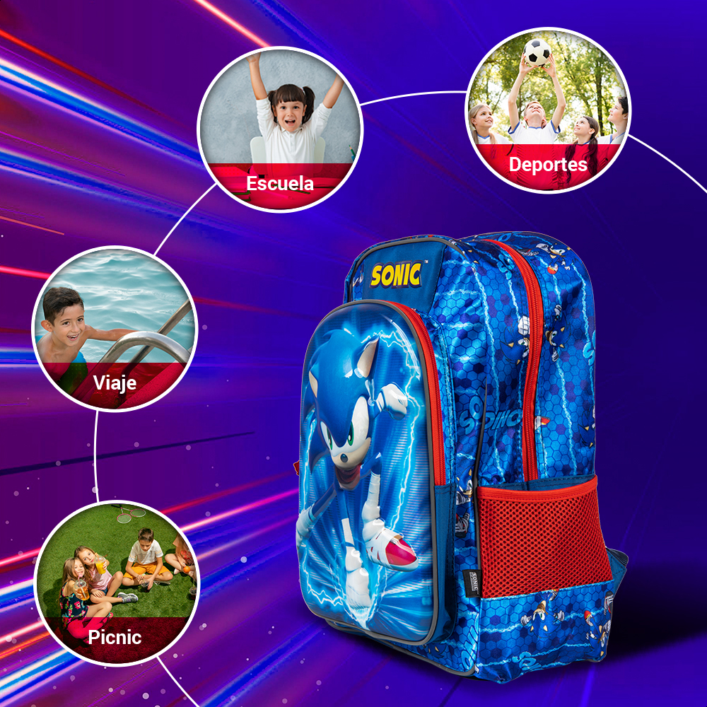 Kit Escolar Sonic 3 En 1 Edit Primaria Colección Speed Force