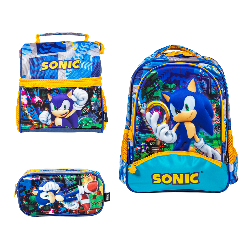Kit Escolar Sonic 3 En 1 Edit Primaria Colección Ring Power