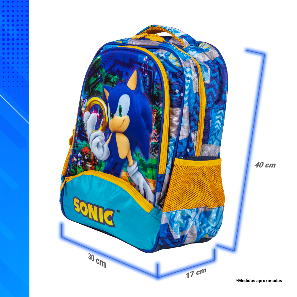 Kit Escolar Sonic 3 En 1 Edit Primaria Colección Ring Power