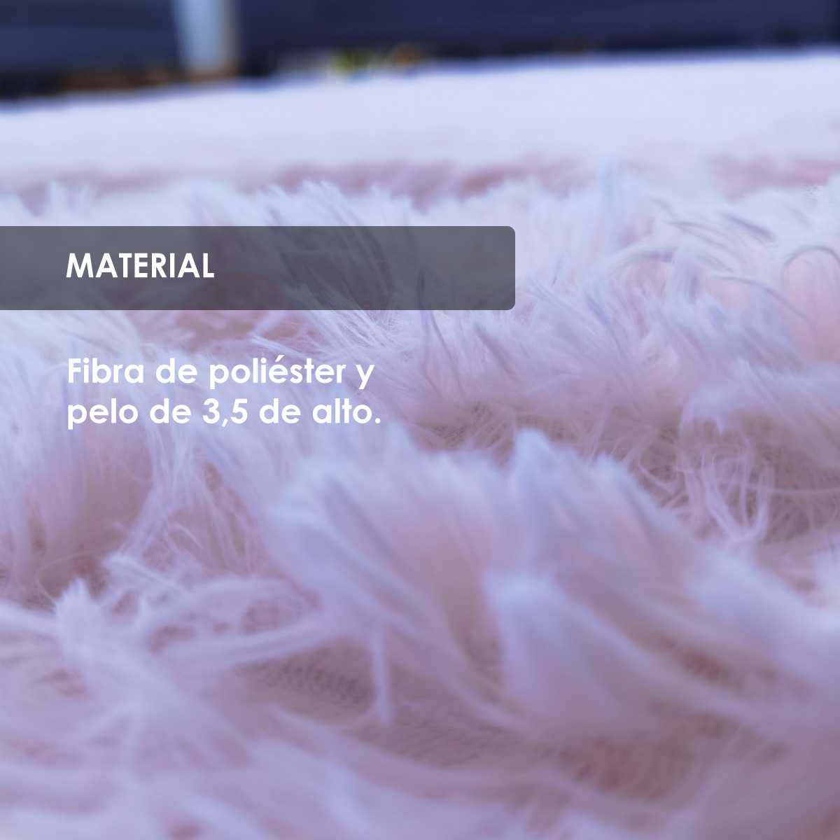 Tapete Sala Tipo Shag 200x160cm Pelo Largo Suave Rosa