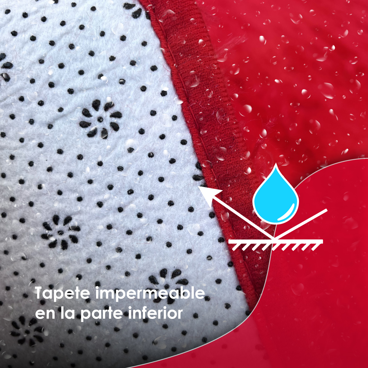 Tapete Sala Tipo Shag 200x160cm Pelo Largo Suave Rojo