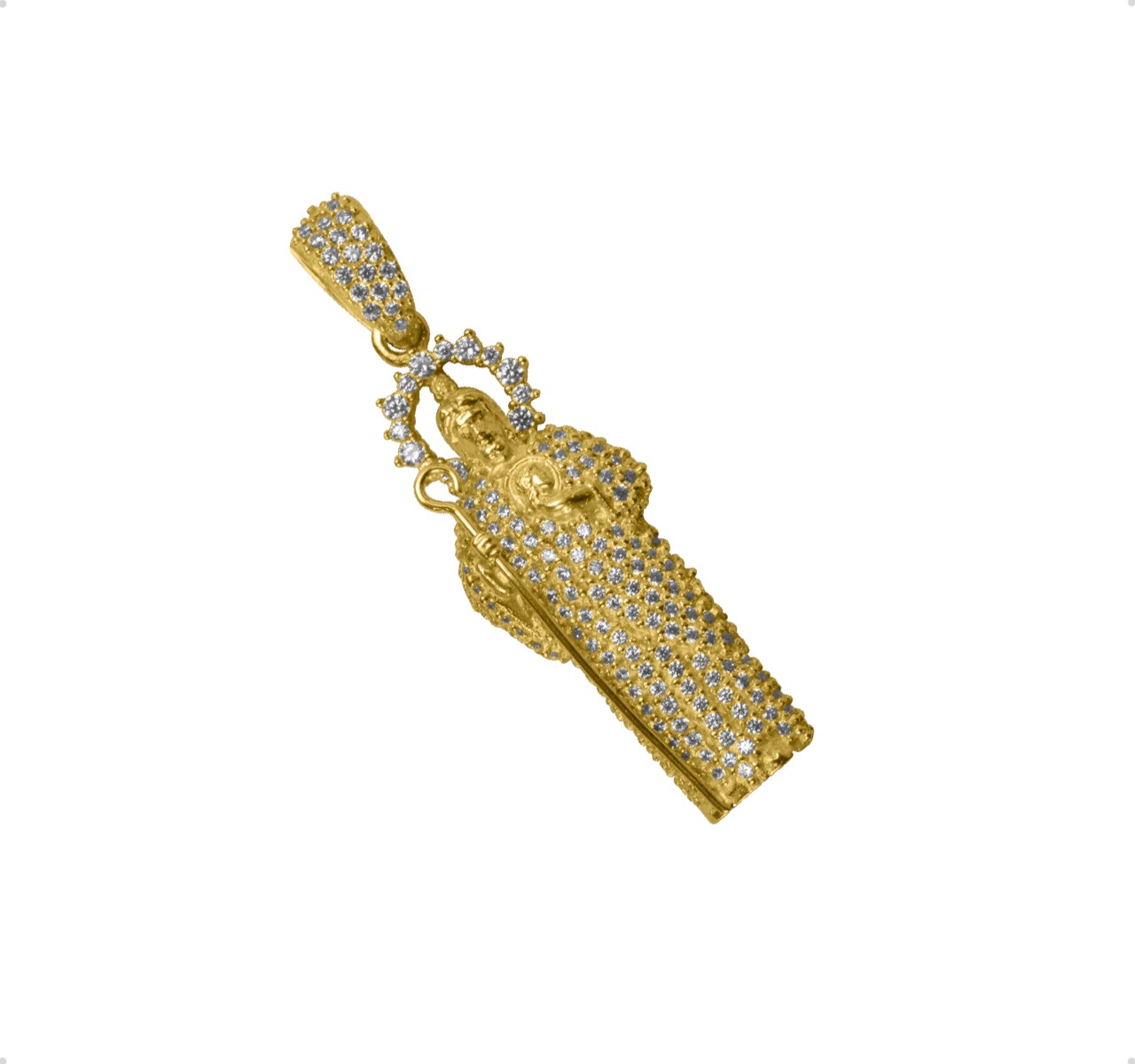 Dije San Judas Tadeo Oro Sólido 10k | Amarillo + Cadena