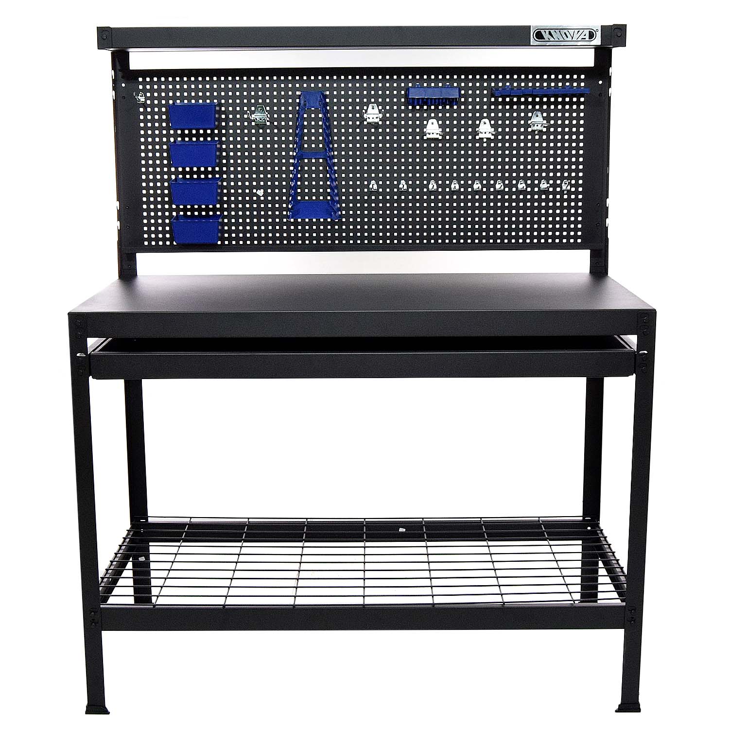 Knova Mesa de Trabajo para Taller Metálica c/ dimensiones1220 x 560 x 1500 mm c/Cajón