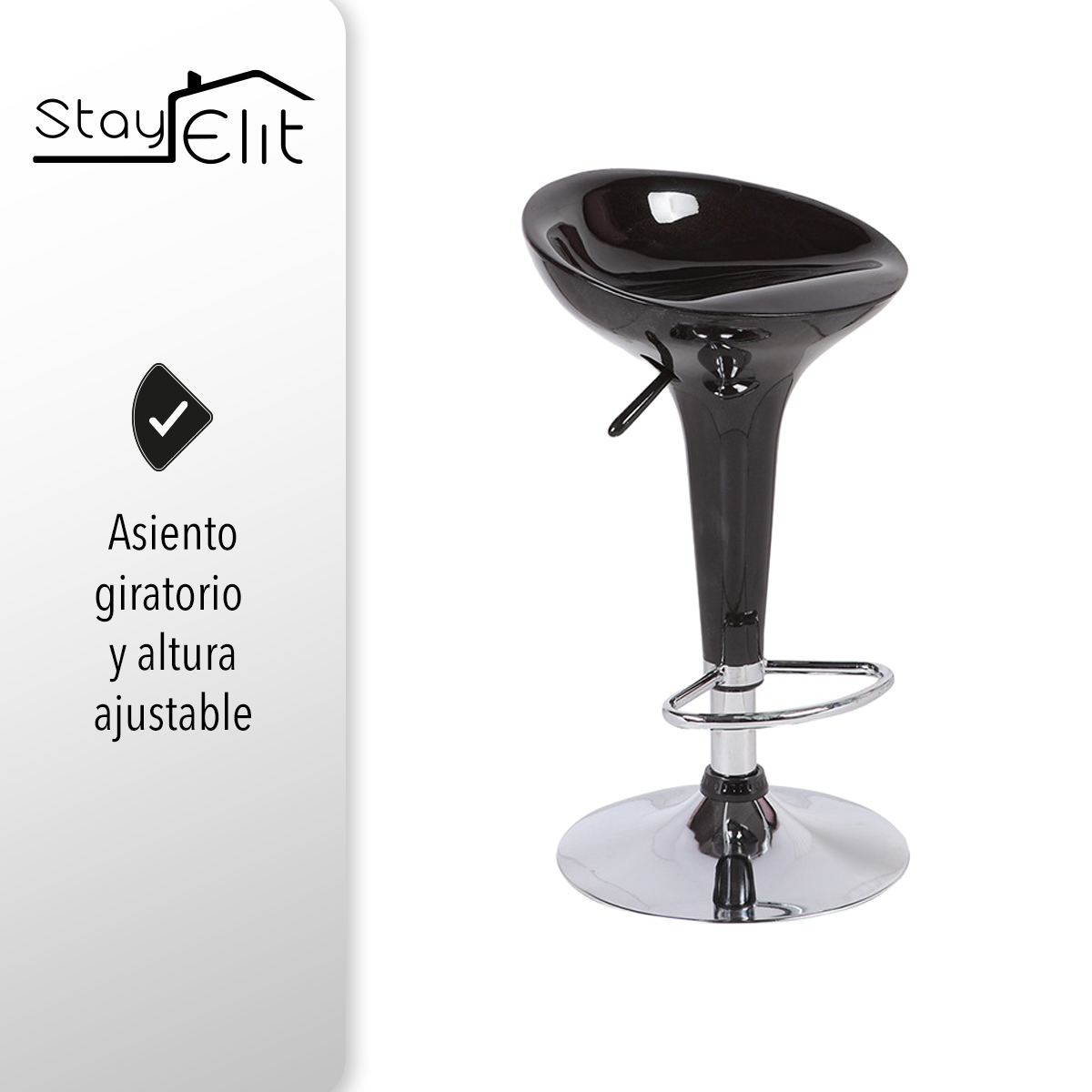 Taburetes de bar (2 unidades) altura regulable piel sintética barra giratoria( taburetes, sillas de comedor, desayunador)
