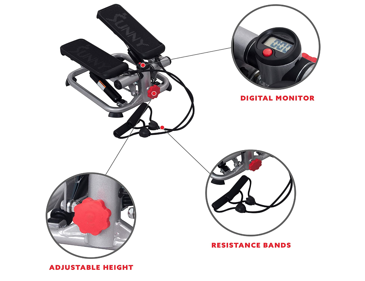 Equipo de Ejercicios para escaleras con Bandas de Resistencia Sunny Health & Fitness 