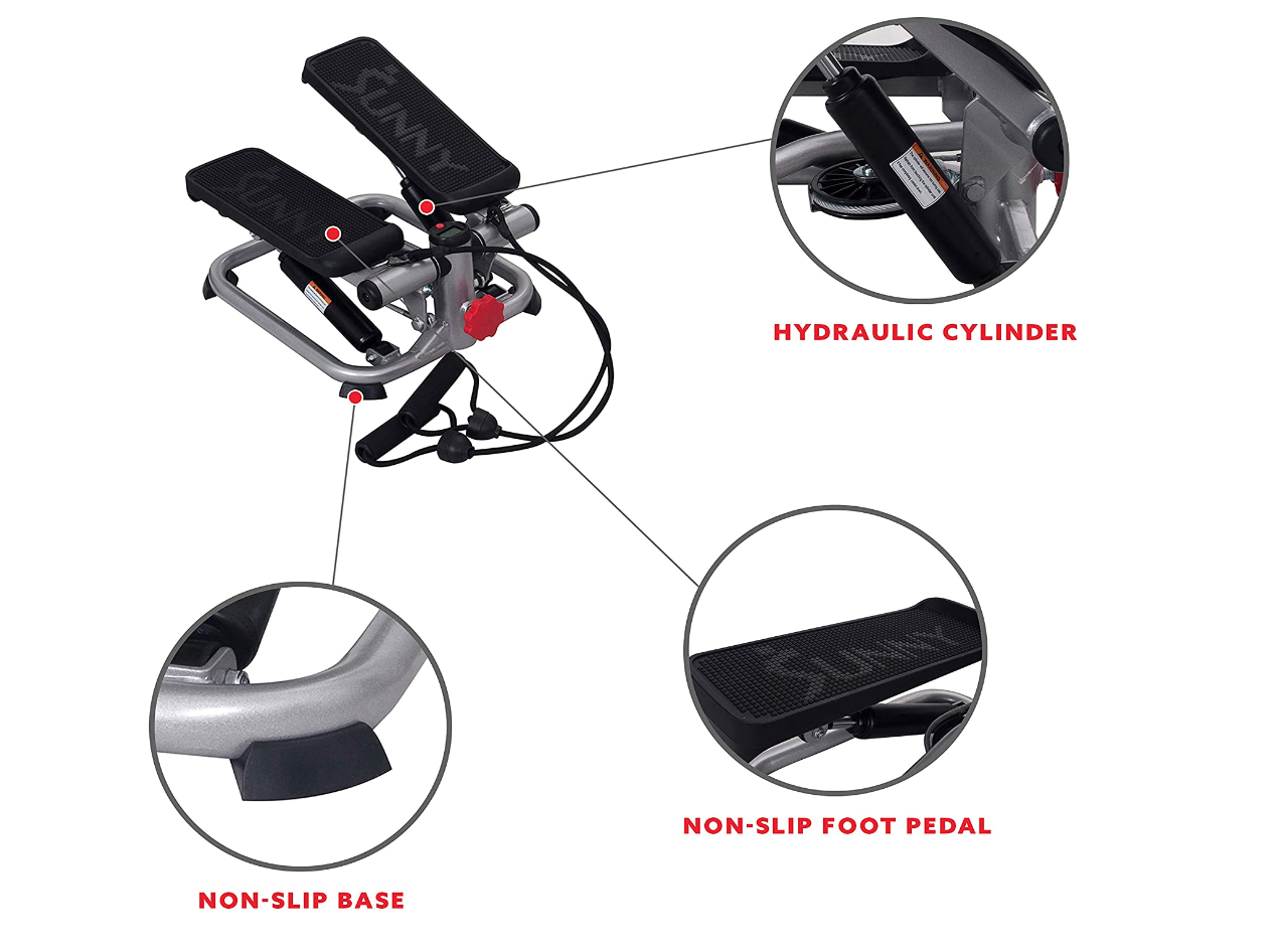 Equipo de Ejercicios para escaleras con Bandas de Resistencia Sunny Health & Fitness 