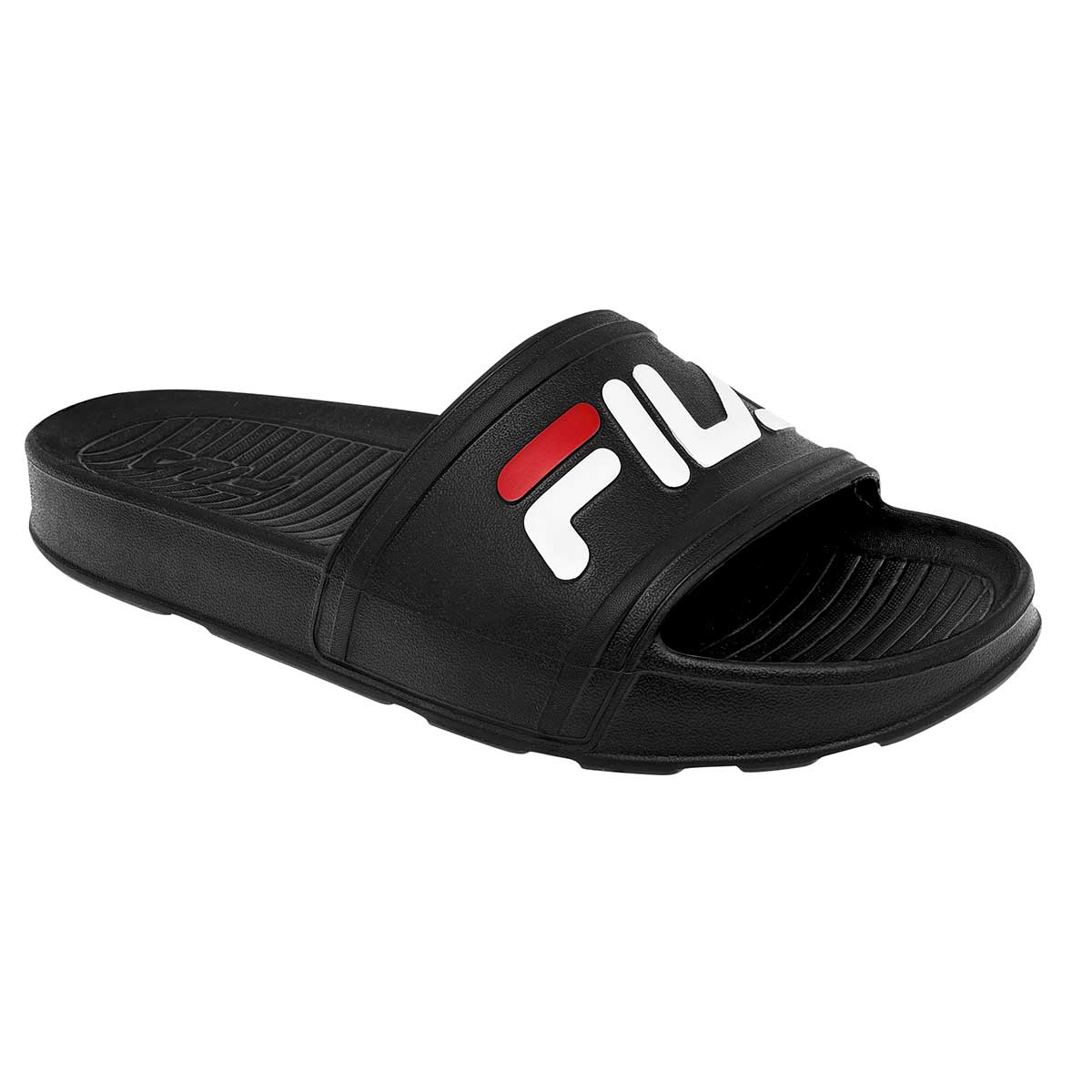 Sandalias Fila Sleek Slide Lt Negro Tallas De #25 A #29 Hombre.