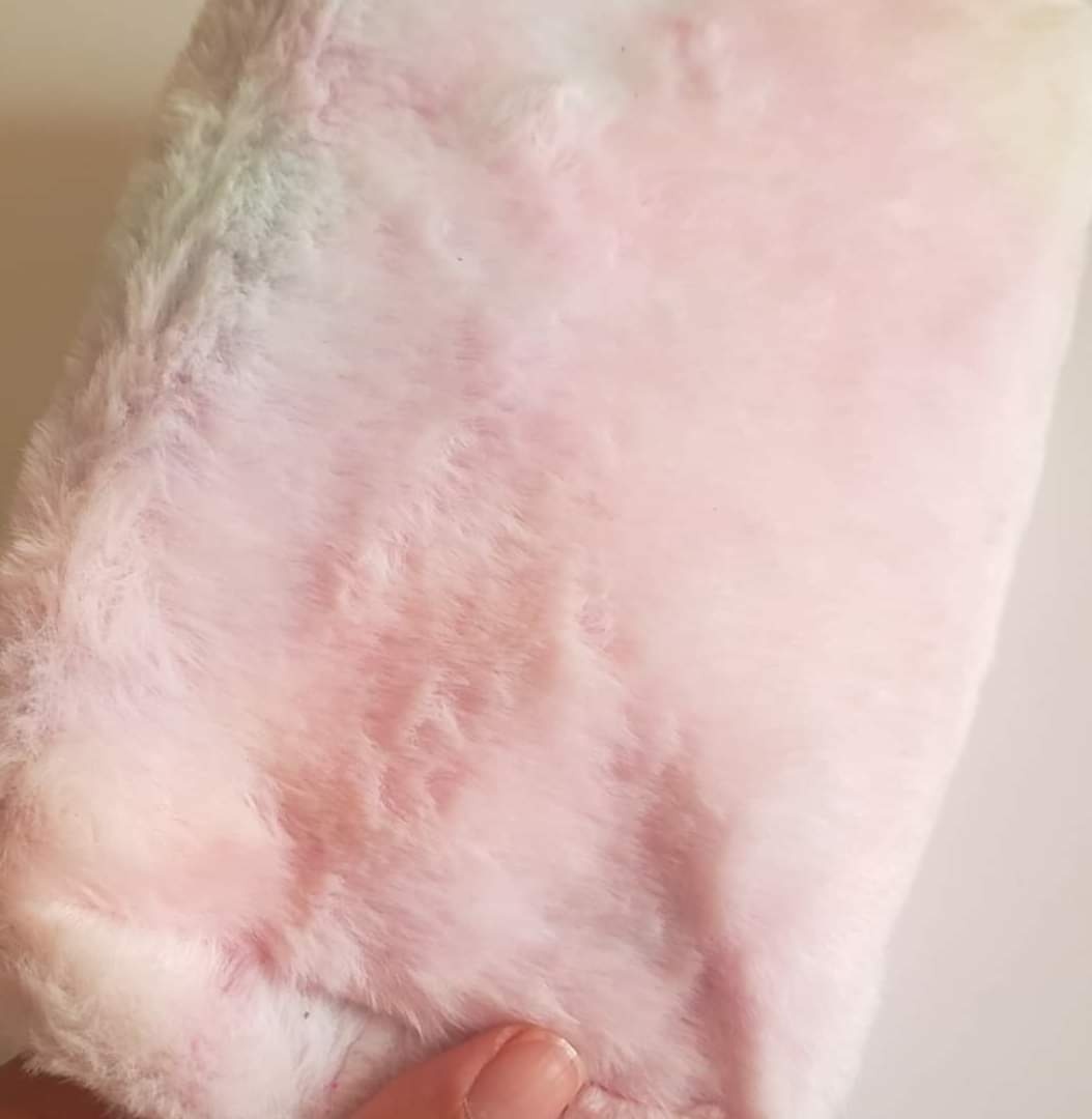 Cosmetiquera de peluche con letras Pink, espaciosa, con cierre, tela suave