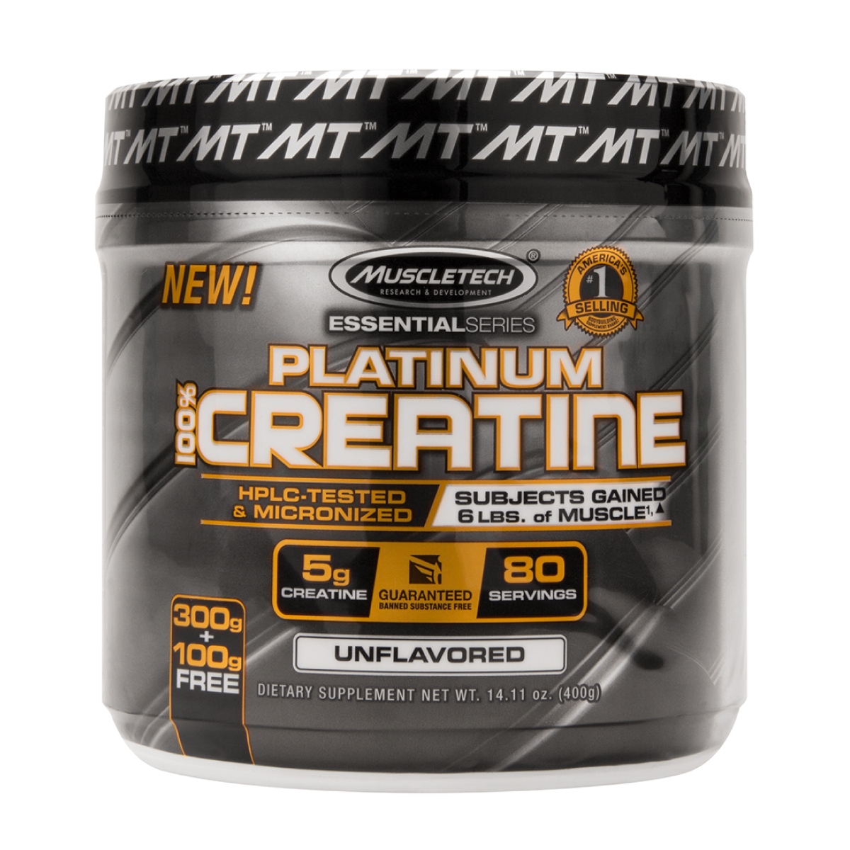 Creatina Muscletech Platinum 100% Creatine 400g 80 Serv.