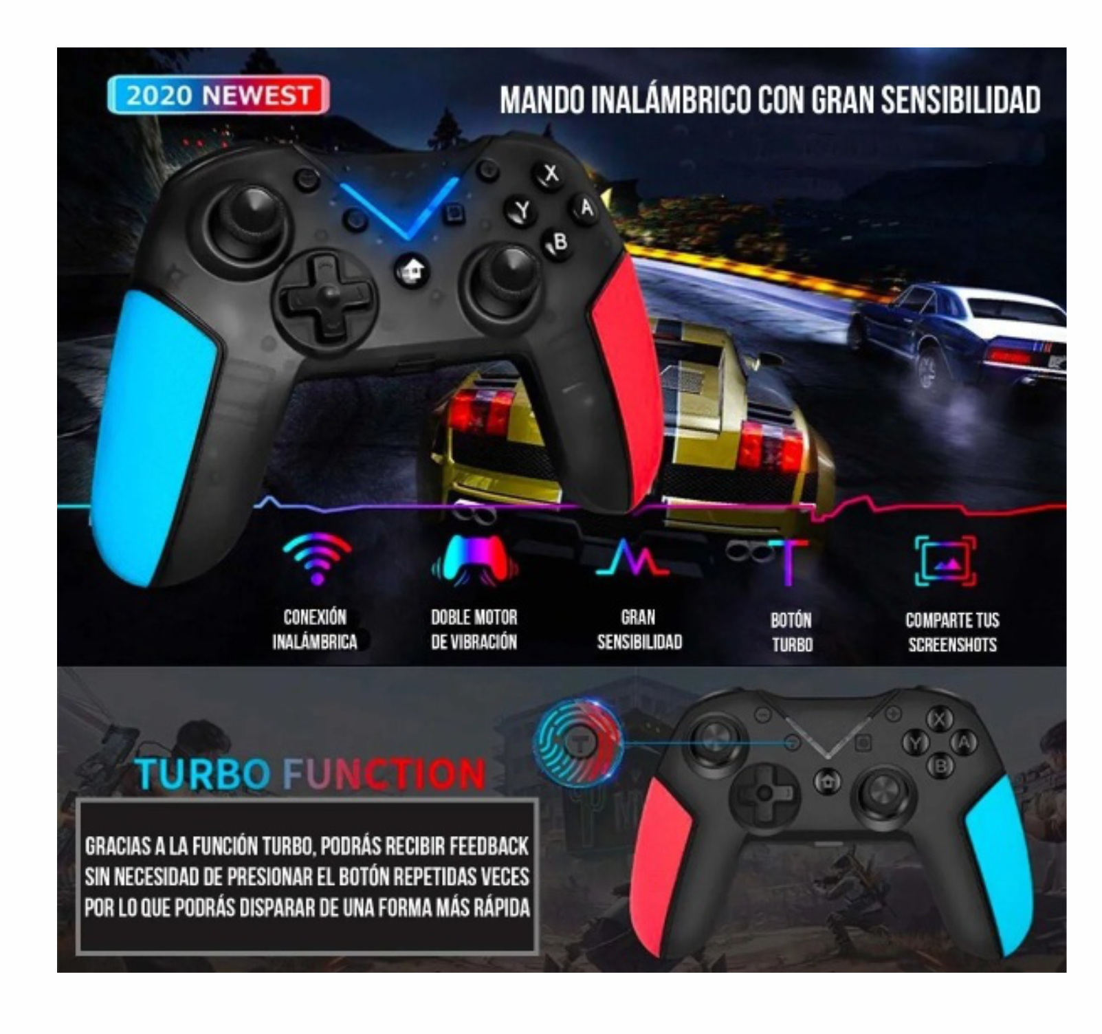 Control Joystick Inalámbrico Para Nintendo Switch Pc Celular