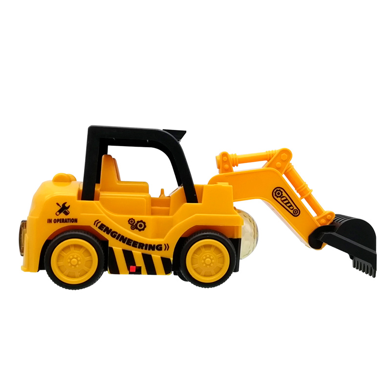 Excavadora de simulación para niños, juguete con música y luz, regalo de cumpleaños