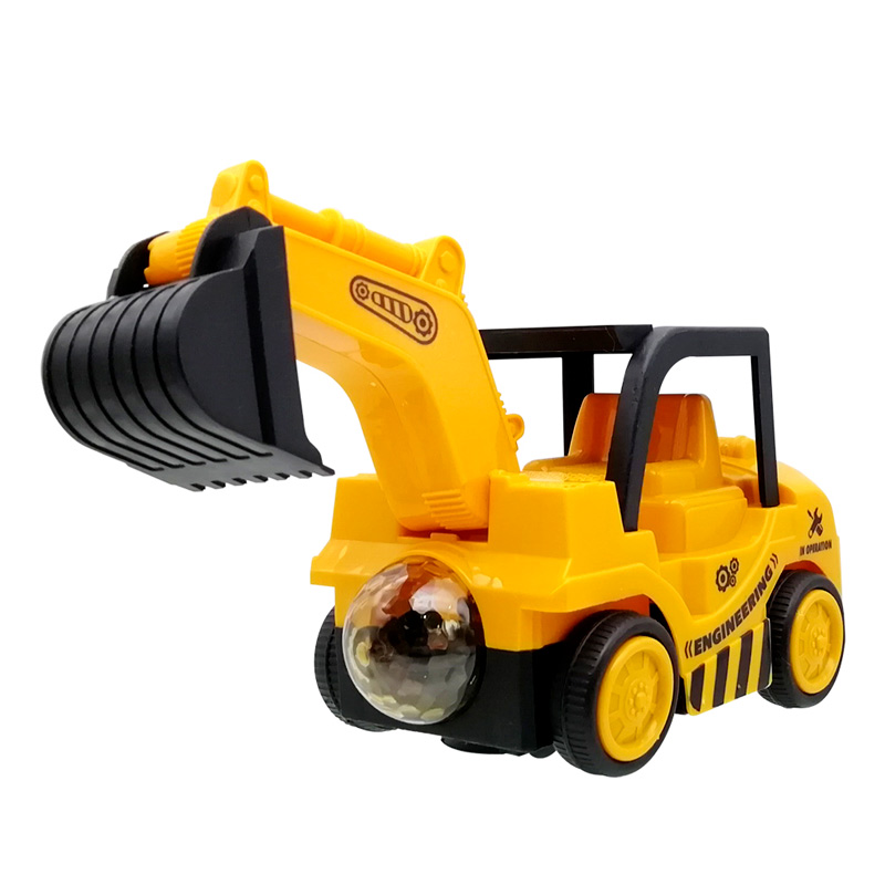 Excavadora de simulación para niños, juguete con música y luz, regalo de cumpleaños