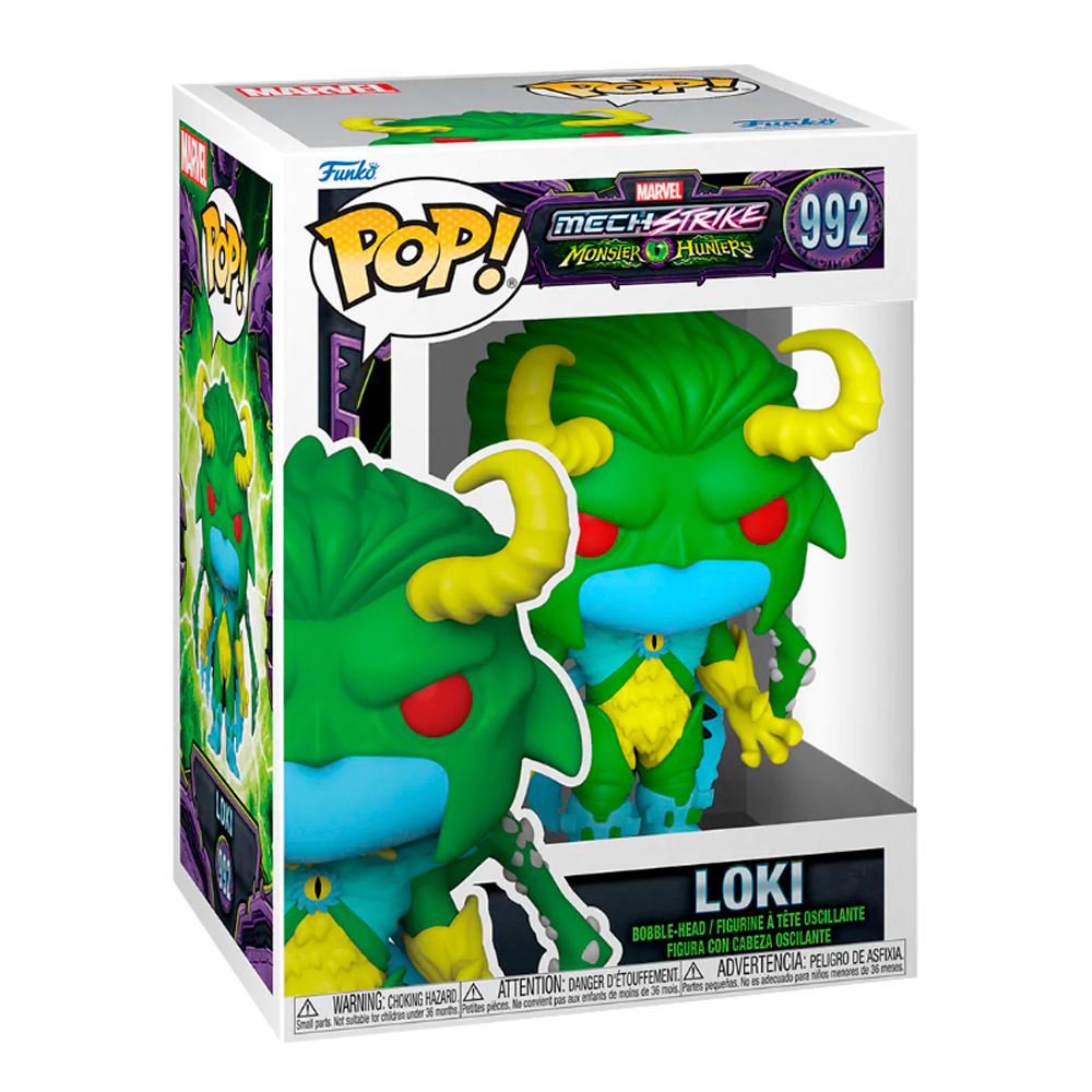 Funko Pop Loki #992 Marvel Mech Strike Monster Hunters Comic Figura Original