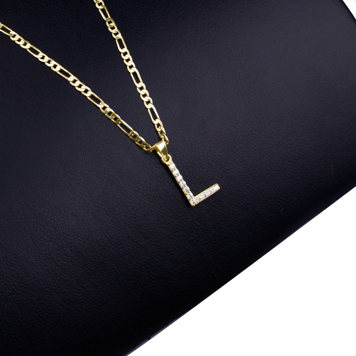 Dije Letra Inicial L | Oro 10k + Cadena Regalo + Estuche