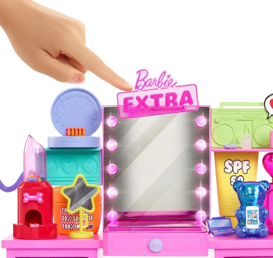 Set De Juego Barbie Extra Tocador Fashion Con Muñeca 
