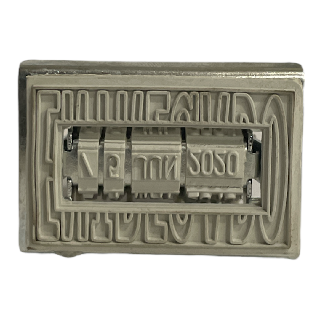 Sello Fechador Con Leyenda Pagado, Recibido, entregado Metalico Excelnte calidad