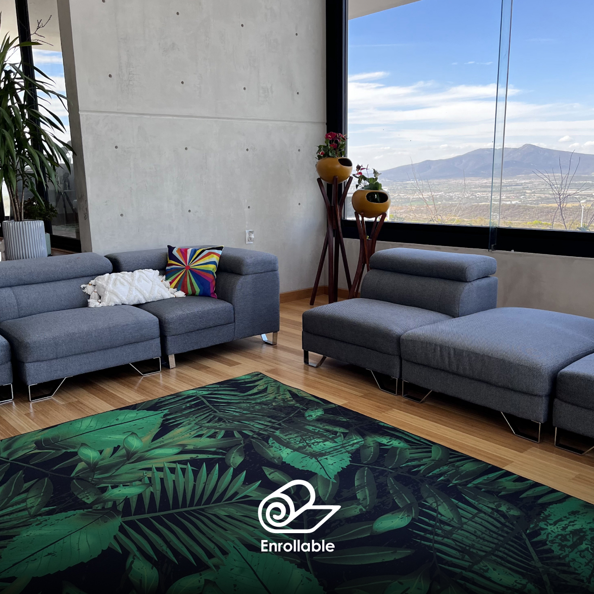 Tapete Sala Oficina Estilo Nórdico 2x3m Suavidad Elegancia Naturaleza 