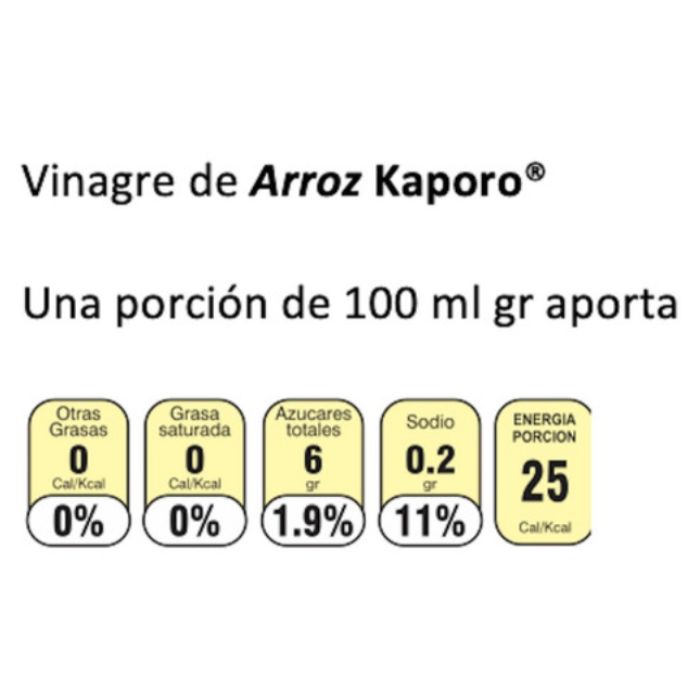 Vinagre de Arroz 4 litros Kaporo