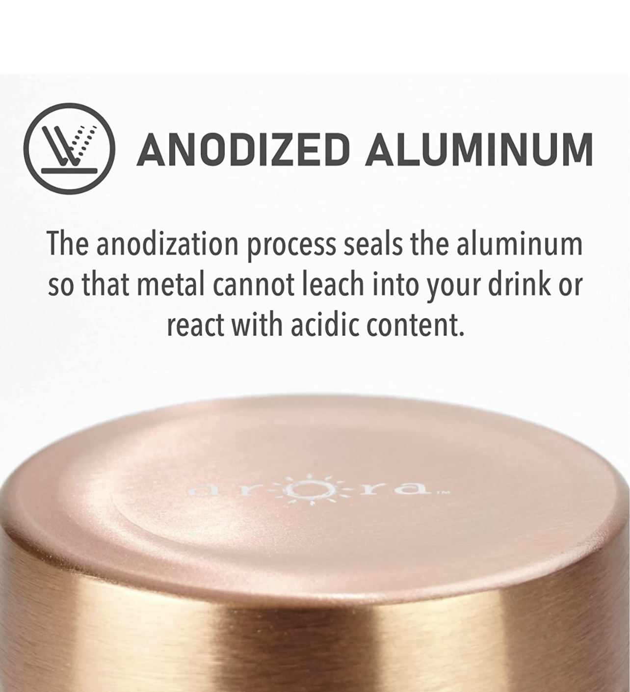 Juego De Vasos De Metal Anodizado De Cobre Martillado