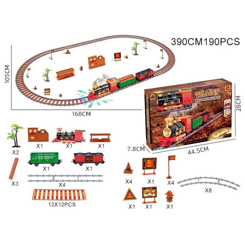 Tren Electrico Vapór  Sonido Juguetes Clasico Navidad Luz  211062  251pz