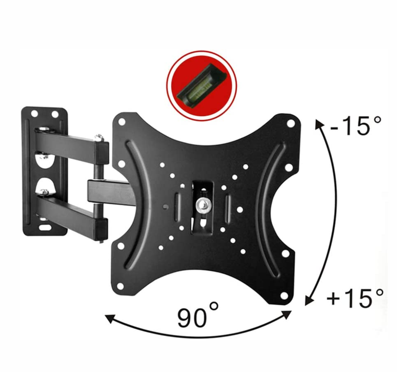 Soporte de TV con Brazo para Pantallas de 17 a 42 Pulgadas soporta hasta 18 KG de Carga, Materiales Reforzado