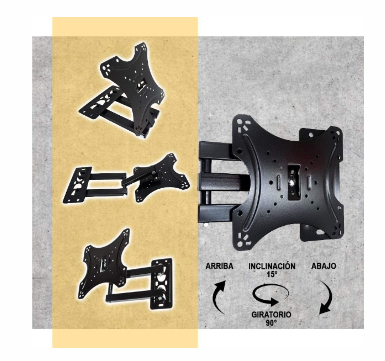 Soporte de TV con Brazo para Pantallas de 17 a 42 Pulgadas soporta hasta 18 KG de Carga, Materiales Reforzado