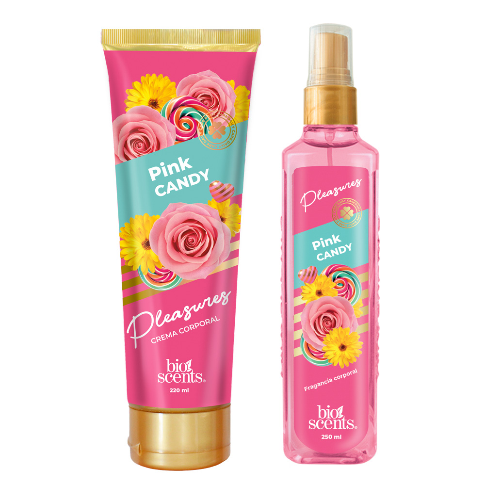 Set Body Mist Y Crema Corporal Bioscents Pink Candy