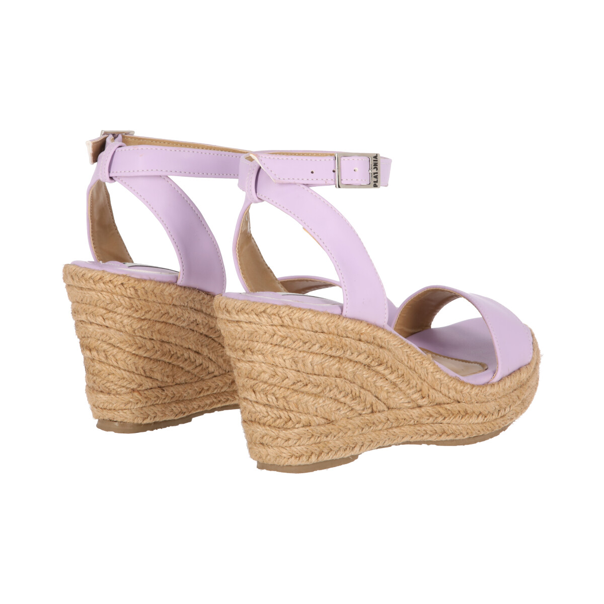 Sandalia de Plataforma Yute Con Látigo Ajustable Para Mujer Color Lila