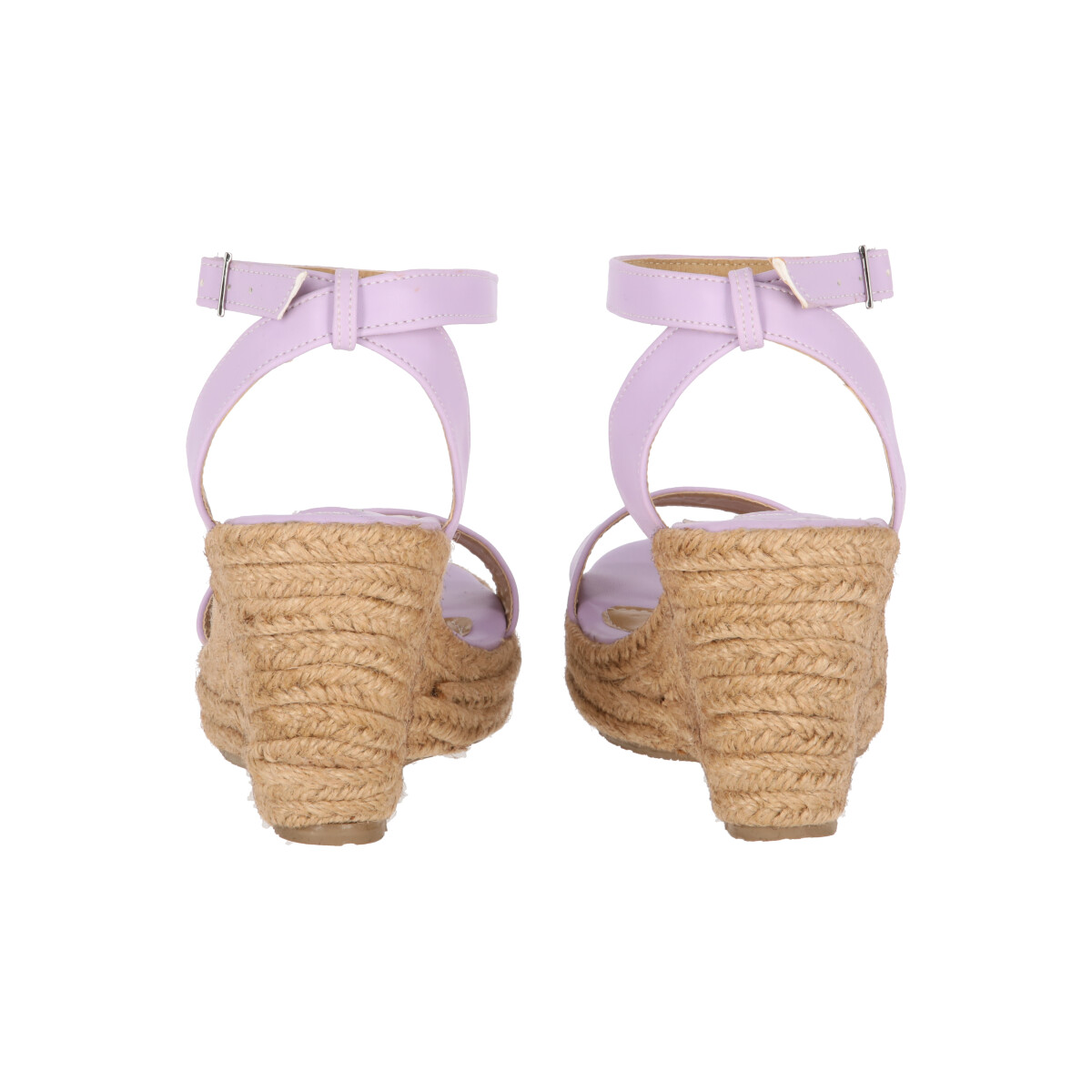 Sandalia de Plataforma Yute Con Látigo Ajustable Para Mujer Color Lila