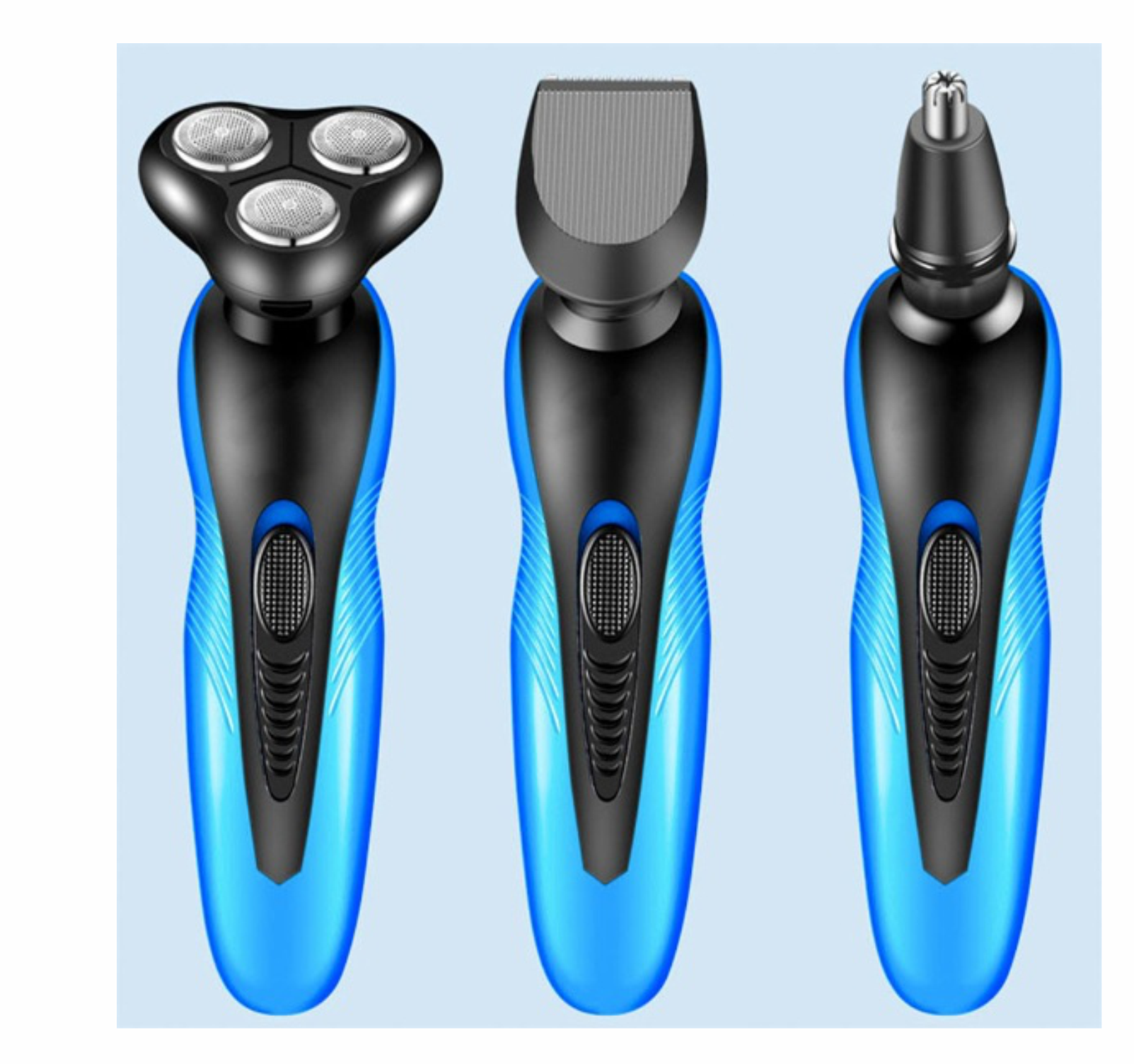 Maquina Afeitar Barba Eléctrica 3 En 1 Recargable Eficaz Calidad cabezas intercambiables