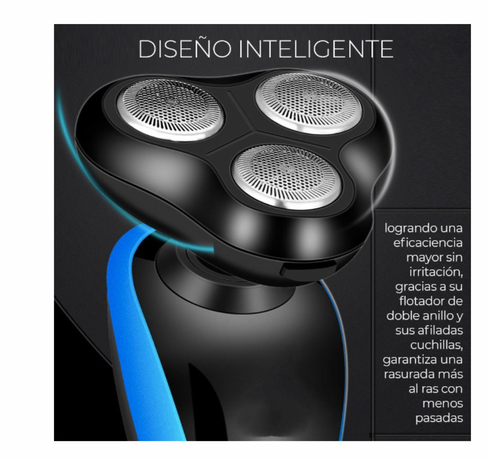 Maquina Afeitar Barba Eléctrica 3 En 1 Recargable Eficaz Calidad cabezas intercambiables