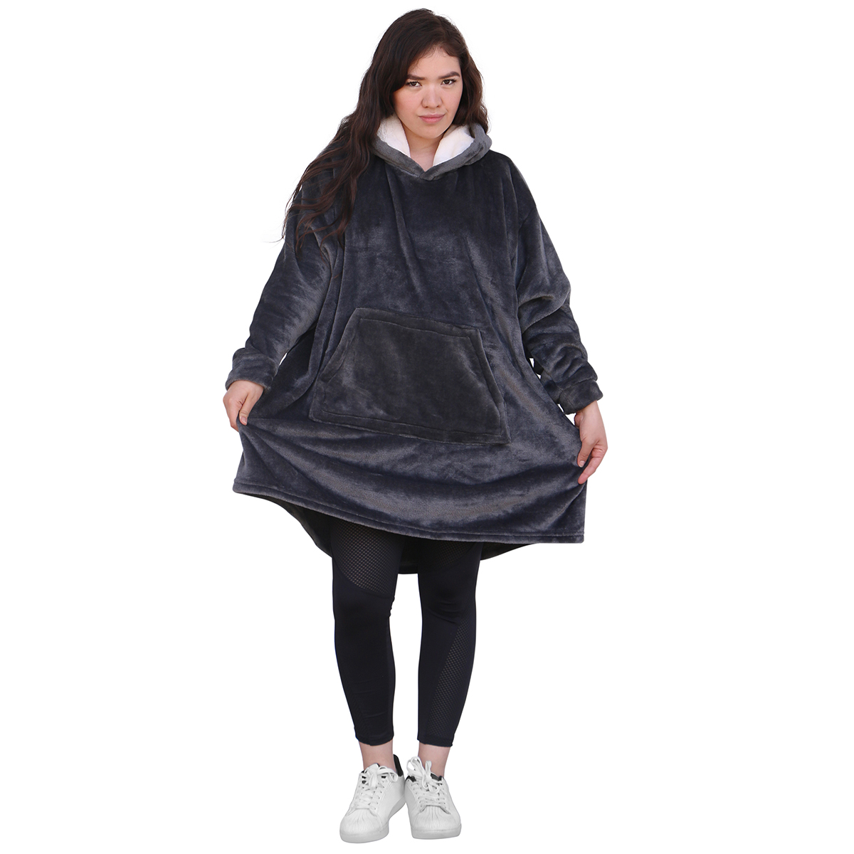 Sudadera Cobija Gigante Lo Necesito  Con Capucha Afelpada