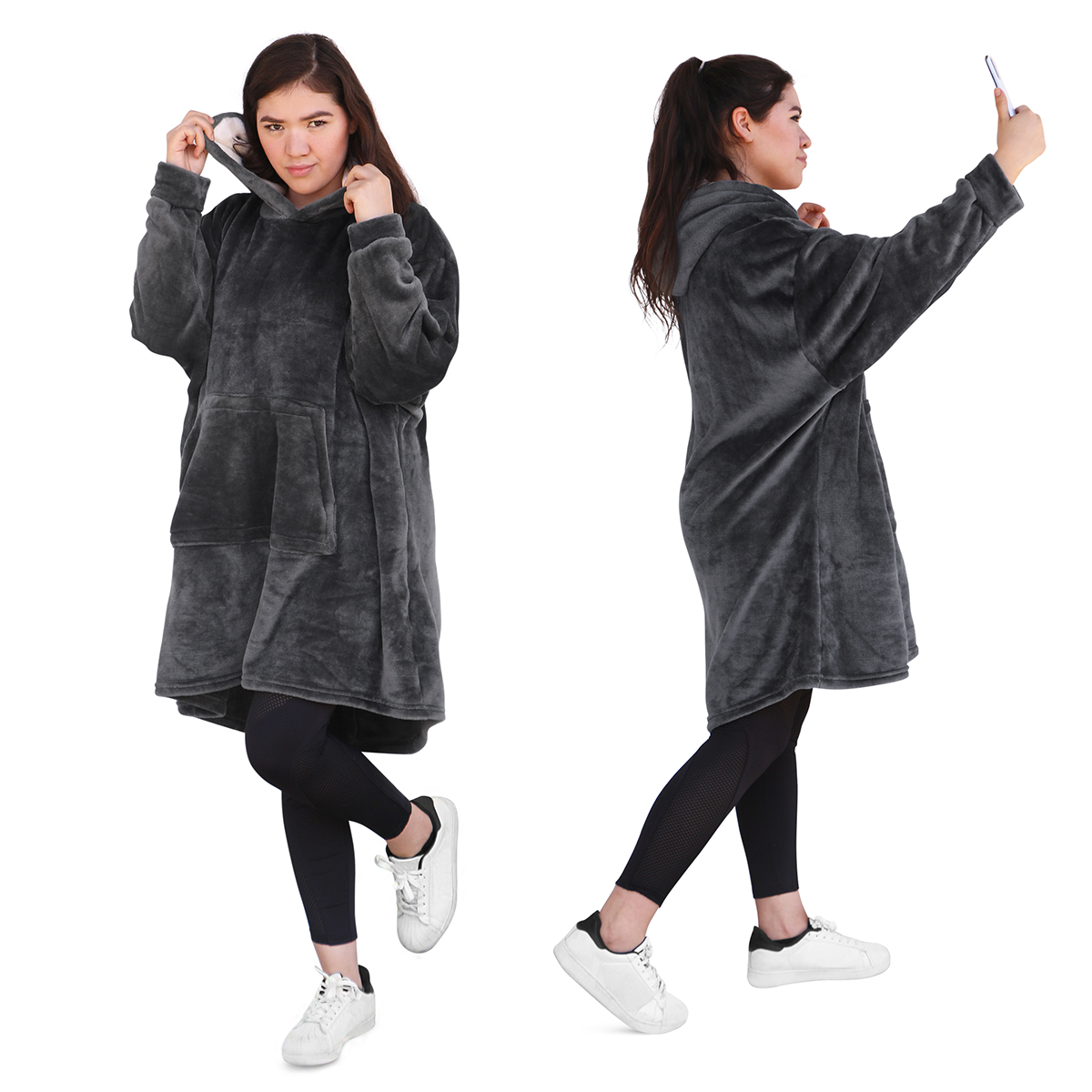 Sudadera Cobija Gigante Lo Necesito  Con Capucha Afelpada