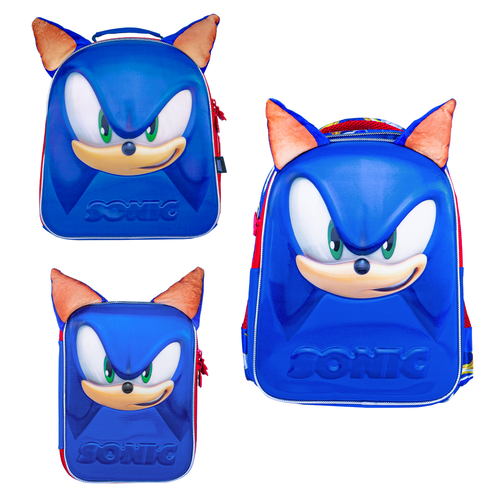 Kit Escolar Sonic 3 En 1 Edición Kinder Colección Speed Hero
