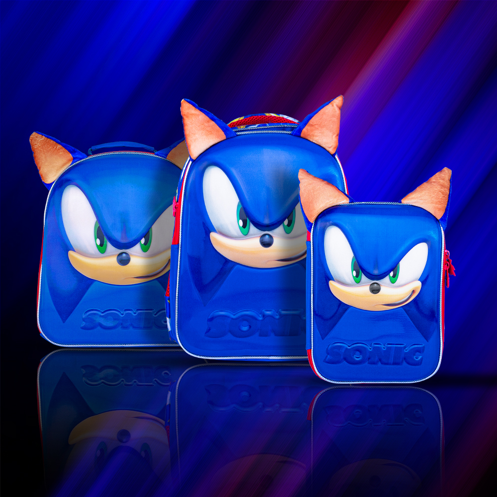 Kit Escolar Sonic 3 En 1 Edición Kinder Colección Speed Hero