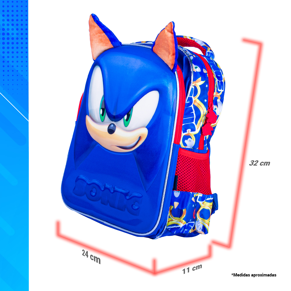 Kit Escolar Sonic 3 En 1 Edición Kinder Colección Speed Hero