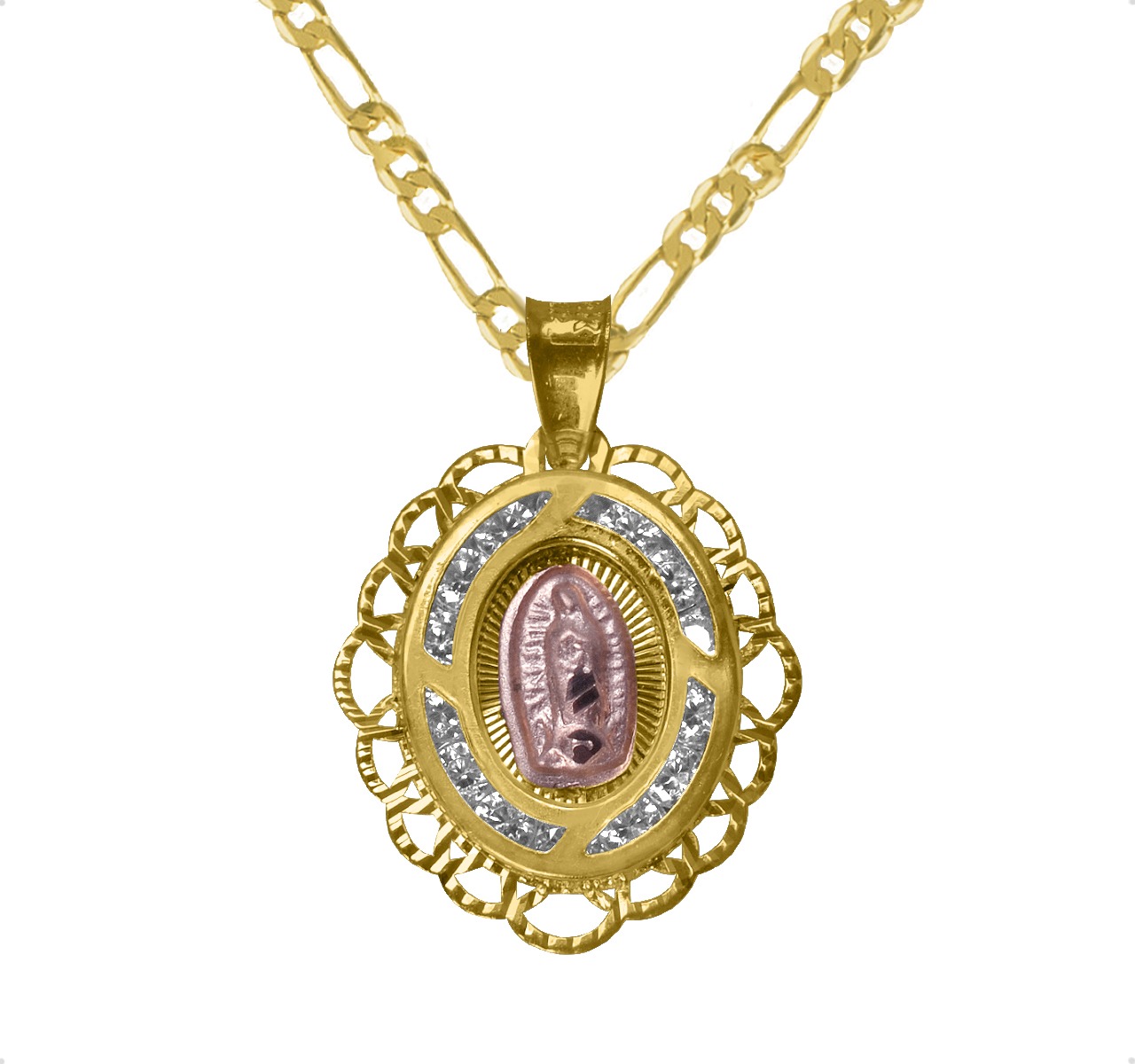 Medalla Virgen De Guadalupe Oro 10k | 0.8gr + Cadena