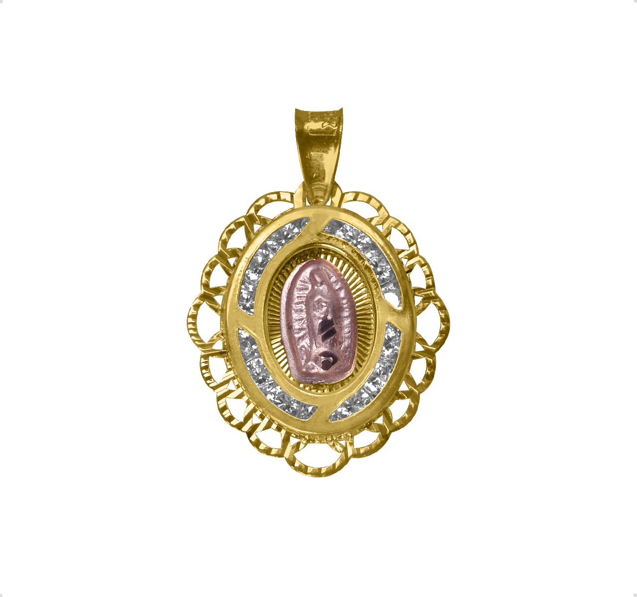 Medalla Virgen De Guadalupe Oro 10k | 0.8gr + Cadena