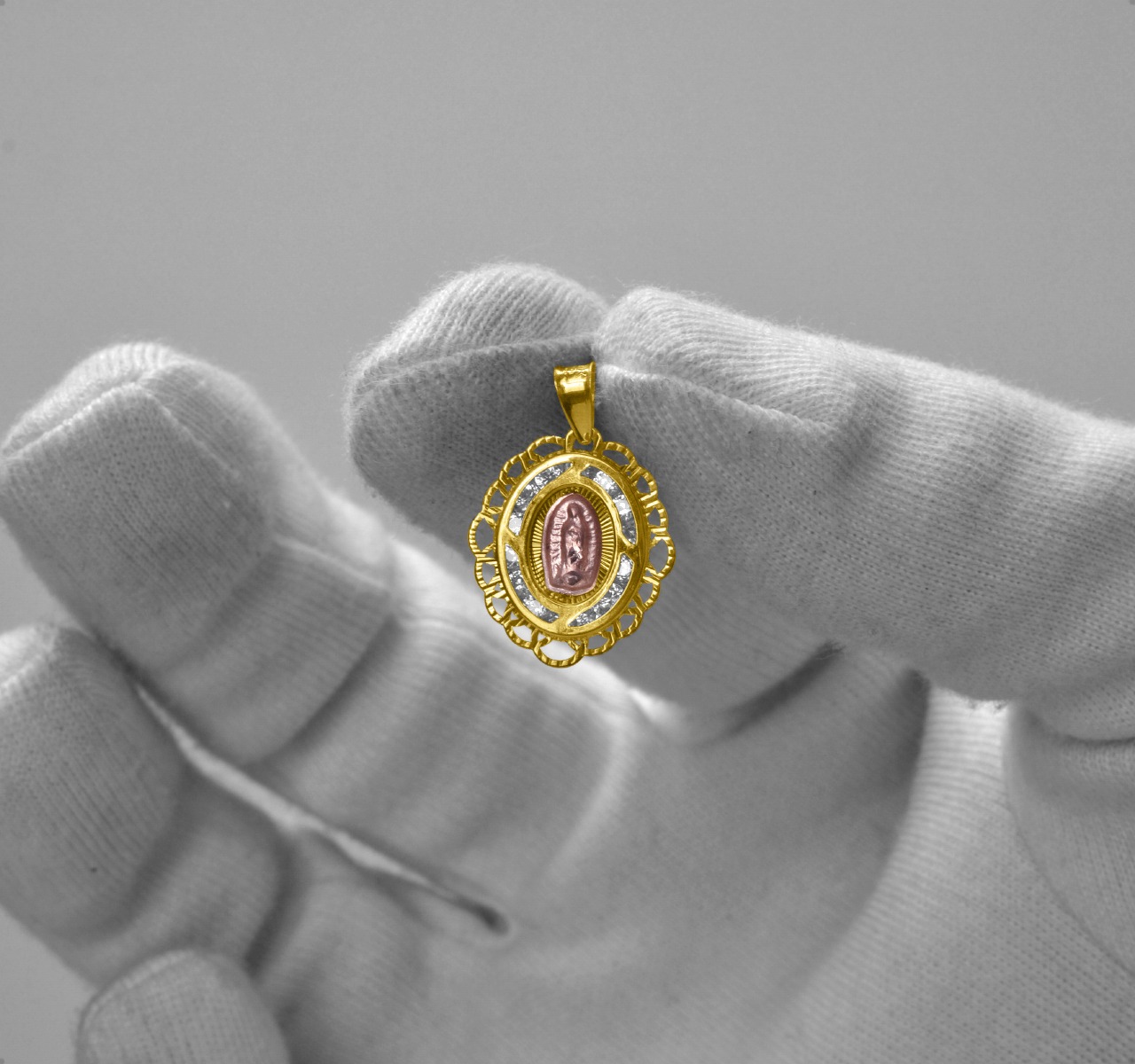 Medalla Virgen De Guadalupe Oro 10k | 0.8gr + Cadena