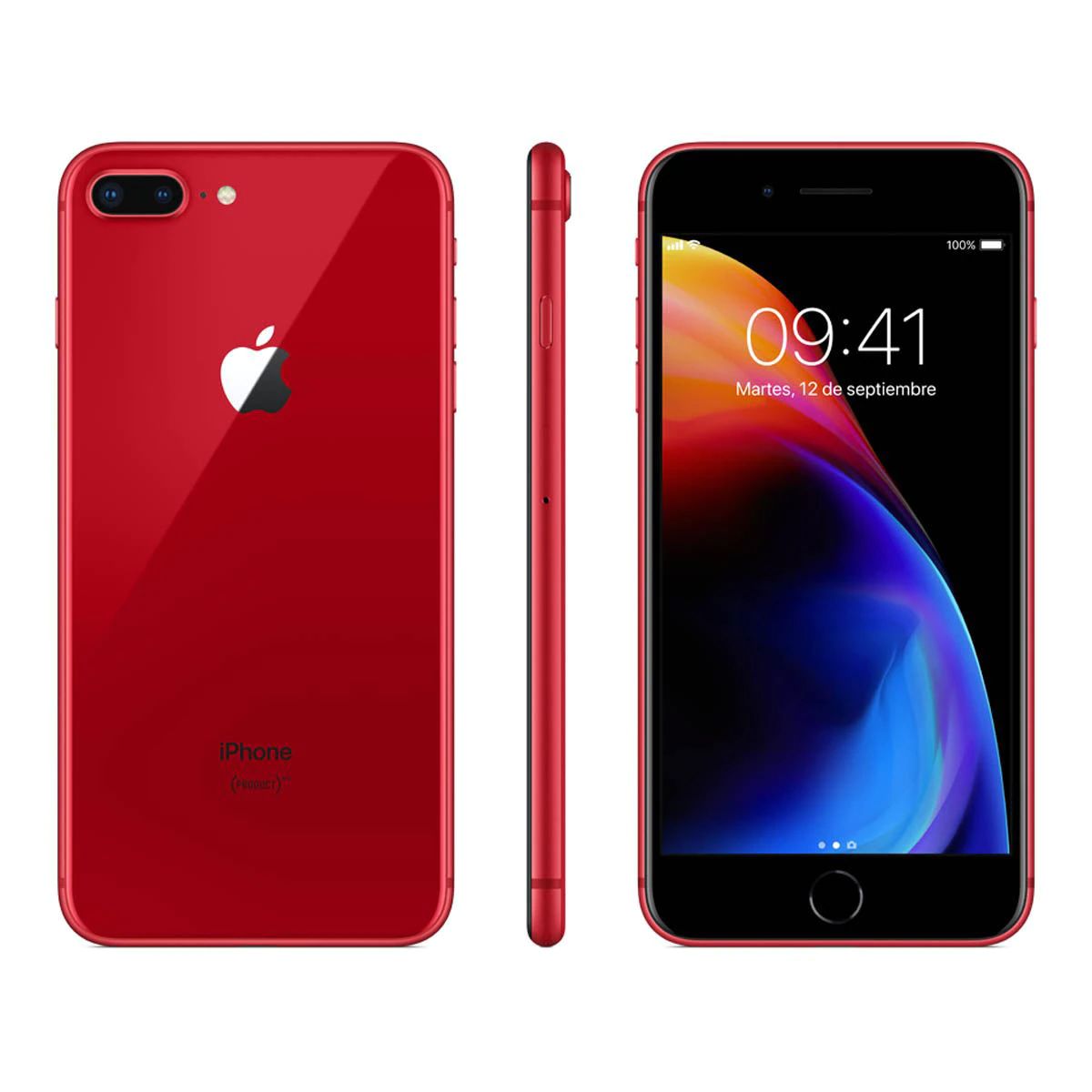 Celular iPhone  8 Plus 64GB (Rojo) Reacondicionado Grado A.