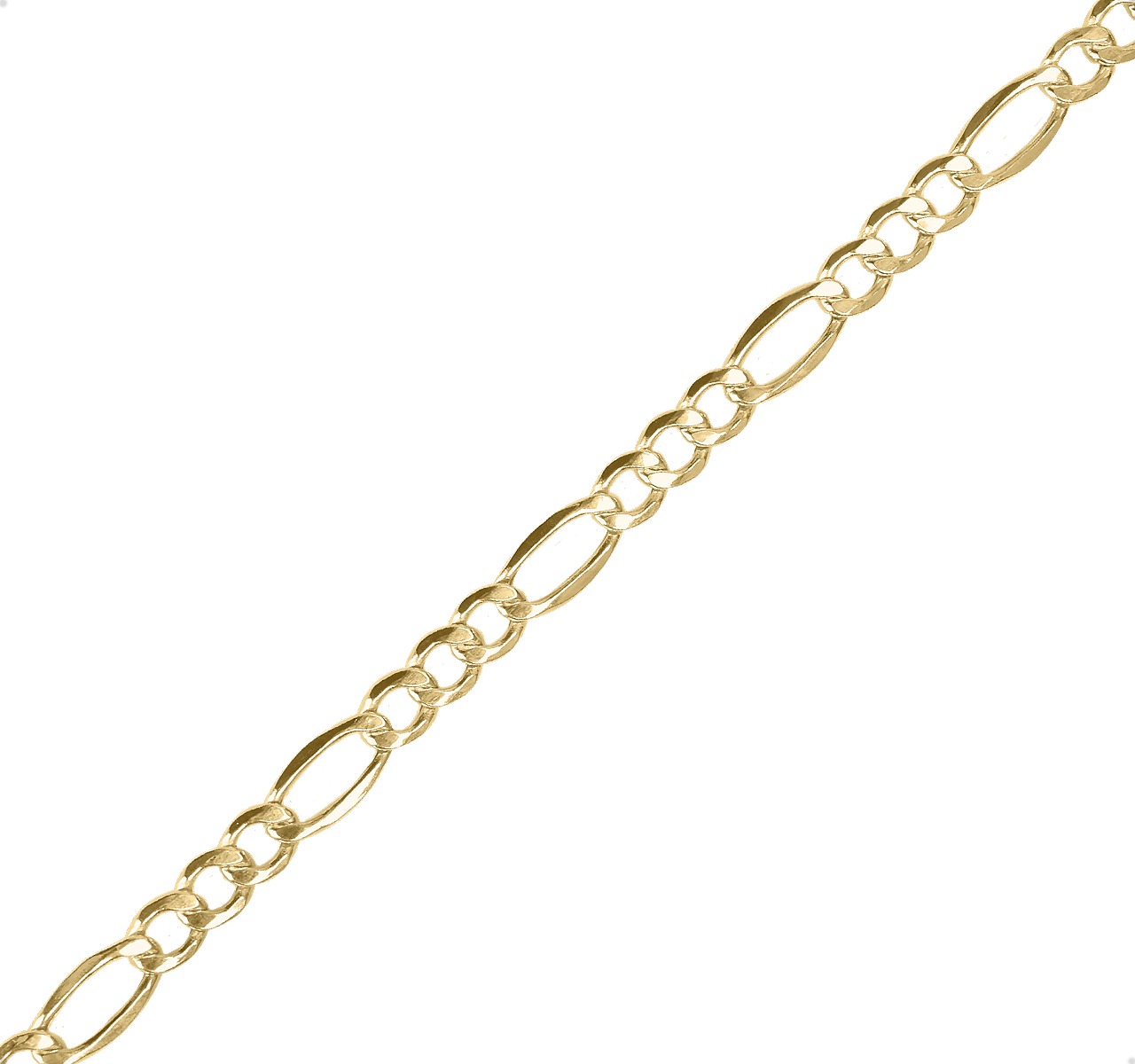 PULSERA FIGARO ESCLAVA ORO 10K ITALIANO 21CM - 7MM + ESTUCHE