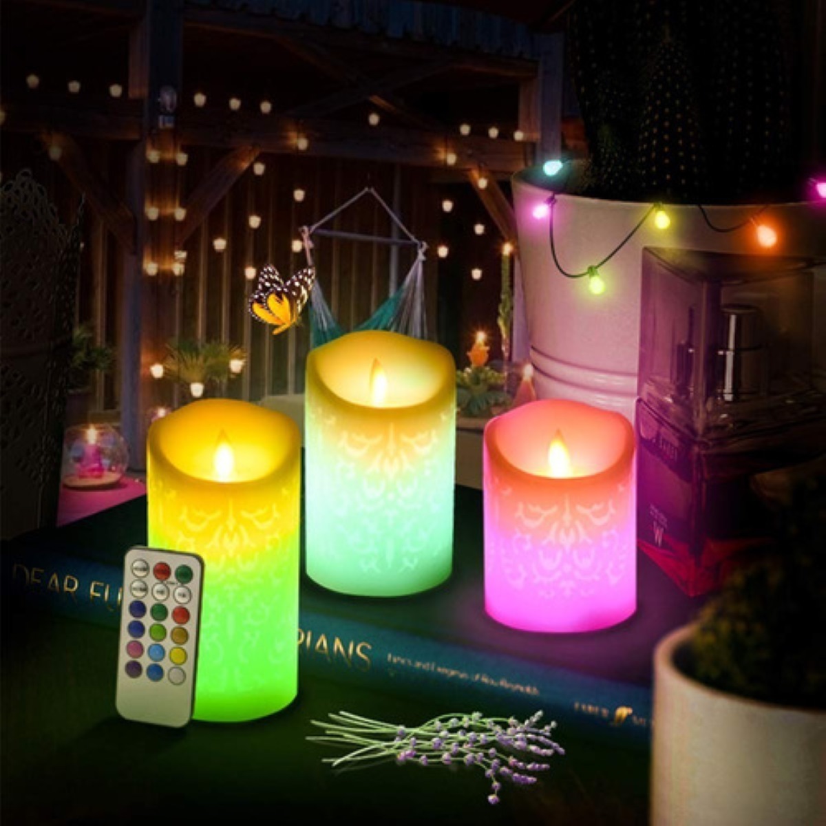 3 Velas Led Grande Flama Realista Con Control