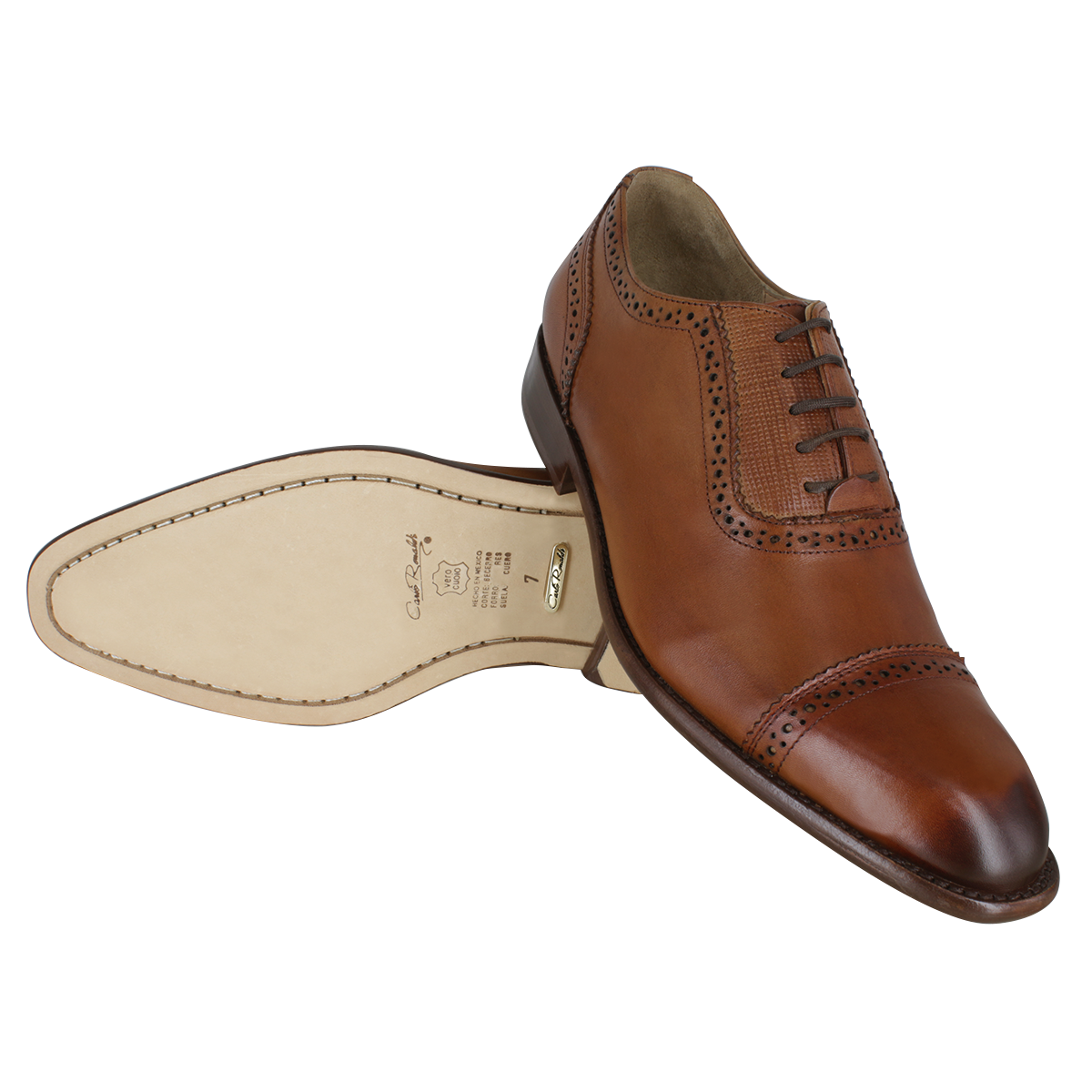 Zapato Carlo Ronaldi 1022-12 Becerro Café Brown