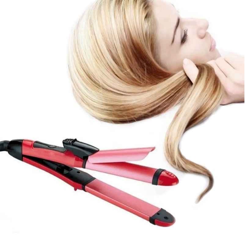 Rizador y Plancha Para Cabello 2 En 1