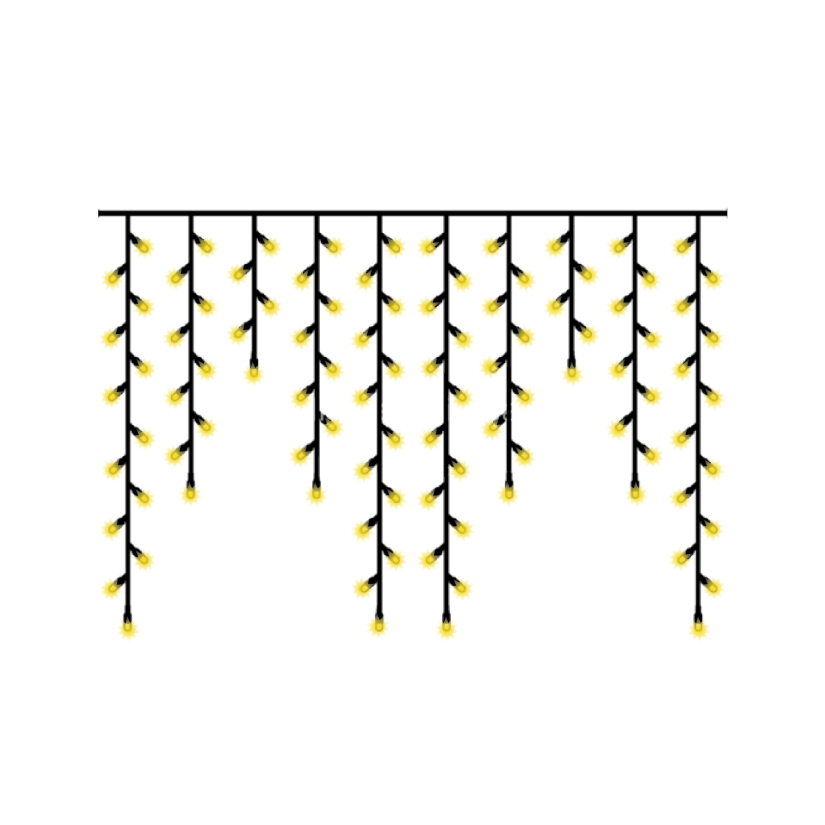 Serie Navideña Cascada Led 15 mts 700 Luces Exterior Navidad - Blanco Calido