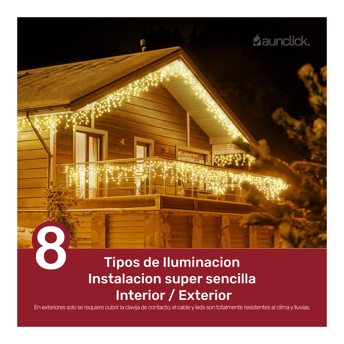 Serie Navideña Cascada Led 15 mts 700 Luces Exterior Navidad - Blanco Calido