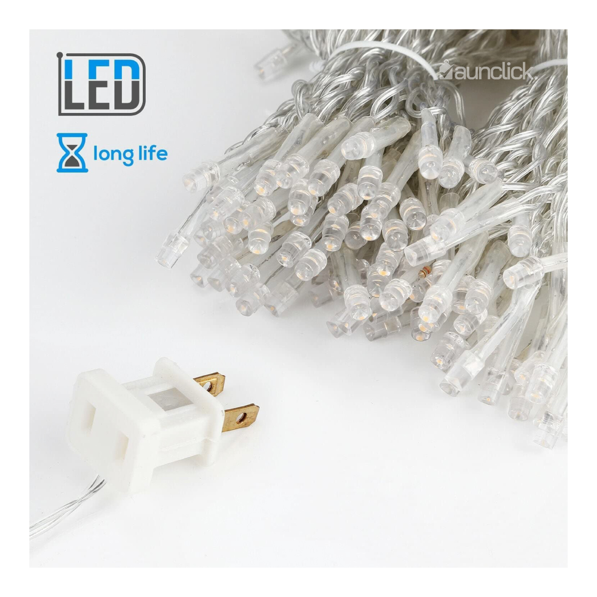 Serie Navideña Cascada Led 15 mts 700 Luces Exterior Navidad - Blanco Calido