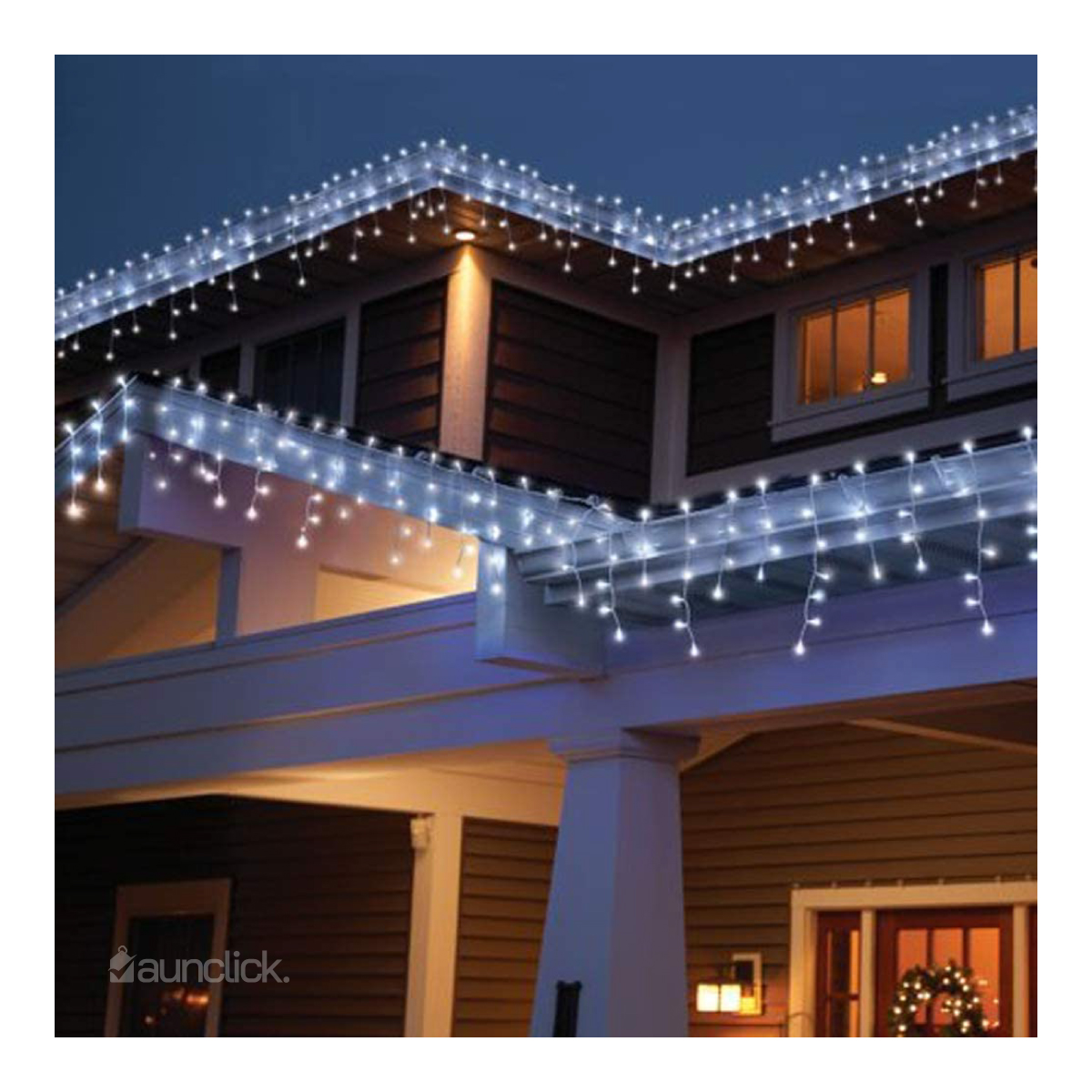 Serie Navideña Cascada Led 15 mts 700 Luces Exterior Navidad - Blanco Frio