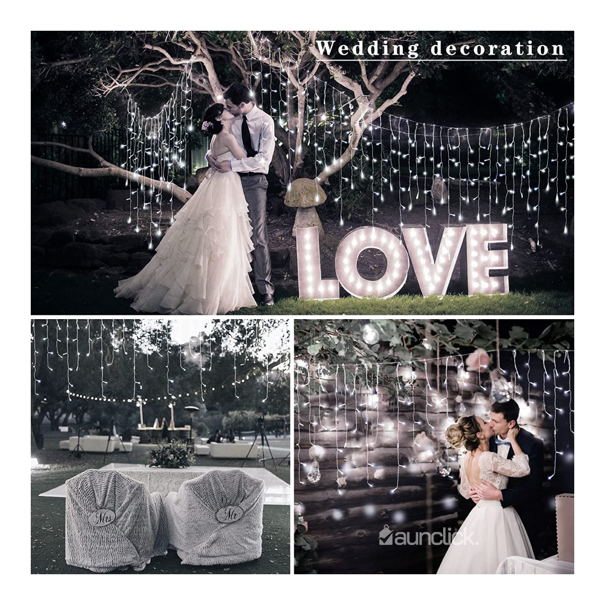 Serie Navideña Cascada Led 15 mts 700 Luces Exterior Navidad - Blanco Frio